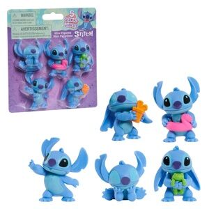NEW Disney Lilo & Stitch‎ 2.5" Mini Figures Stitch For Shelves Desk Decor 5 Set